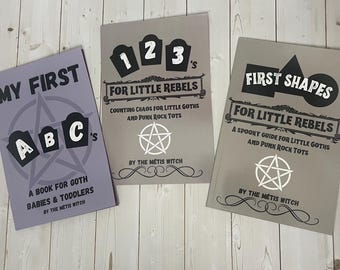 Gothic ABC, 123 & Shapes 3 Book Set - Early Learning for Occult Moms