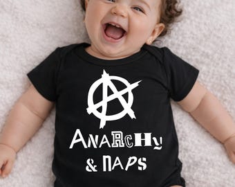 Anarchy & Naps Baby Bodysuit: Punk Rock Fan Gift