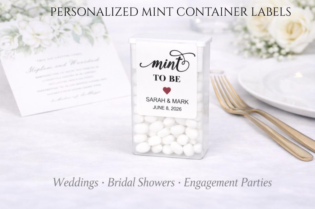 Custom Mint to Be Wedding Stickers | Personalized Favor Labels - Etsy
