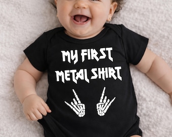 My First Metal Shirt Baby Bodysuit - Etsy