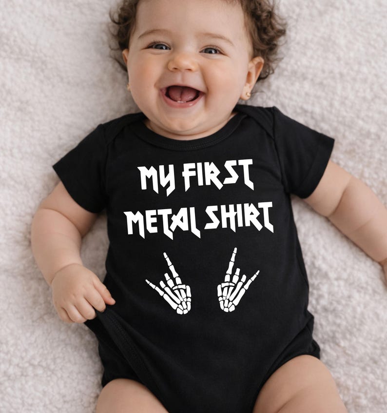 My First Metal Shirt Baby Bodysuit zdjęcie 1