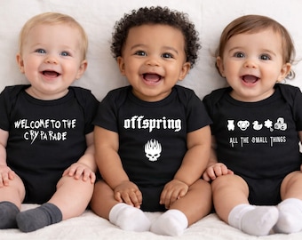 Alt Rock Baby Bodysuit 3 Pack Bundle- Emo Baby Clothes