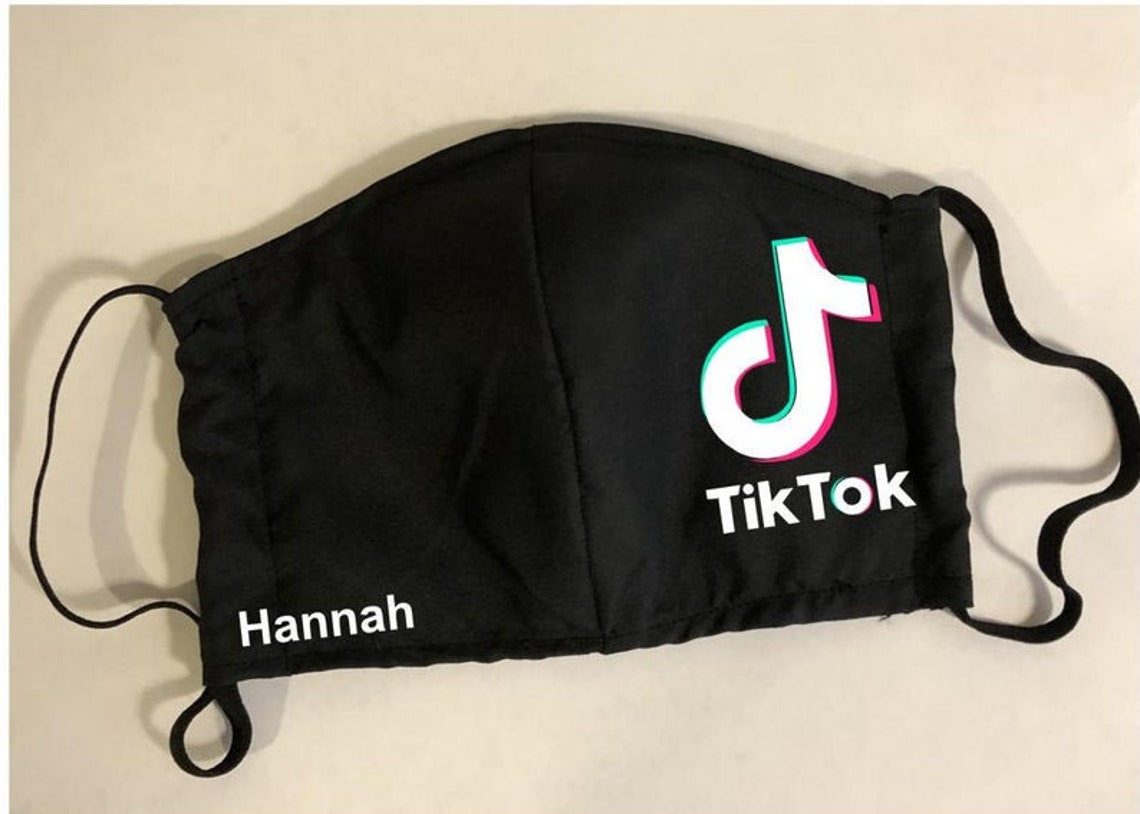 Hand Sewn Personalizable TIK TOK Face Mask Adjustable Ear Etsy