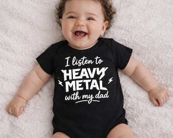 Body de bebé "Escucho heavy metal con mi papá"