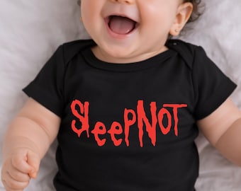 Metal Fan Baby Bodysuit: Goth Rock New Parent Gift, SleepNot