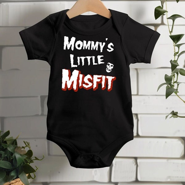 Misfits Fans Baby Gift- Cute Punk Rock Misfit Inspired Baby Onesie- Rocker Baby Bodysuit Gift for Misfits Punk Rock Fans Baby Shower Gift