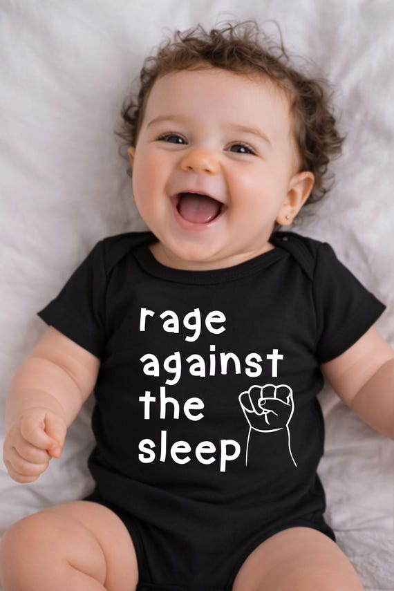 Rage Against The Sleep Baby Bodysuit - Metal Fan New Parent Gift