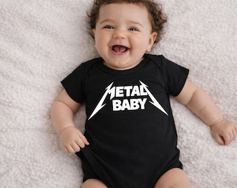 Body de bebé de metal - Regalo para baby shower de fan del rock
