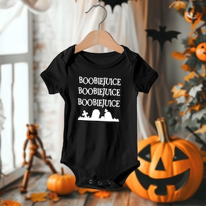 BoobieJuice Baby Bodysuit First Halloween Baby Gift- Beetle Juice Fans Baby Gift- Funny Halloween Baby Bodysuit