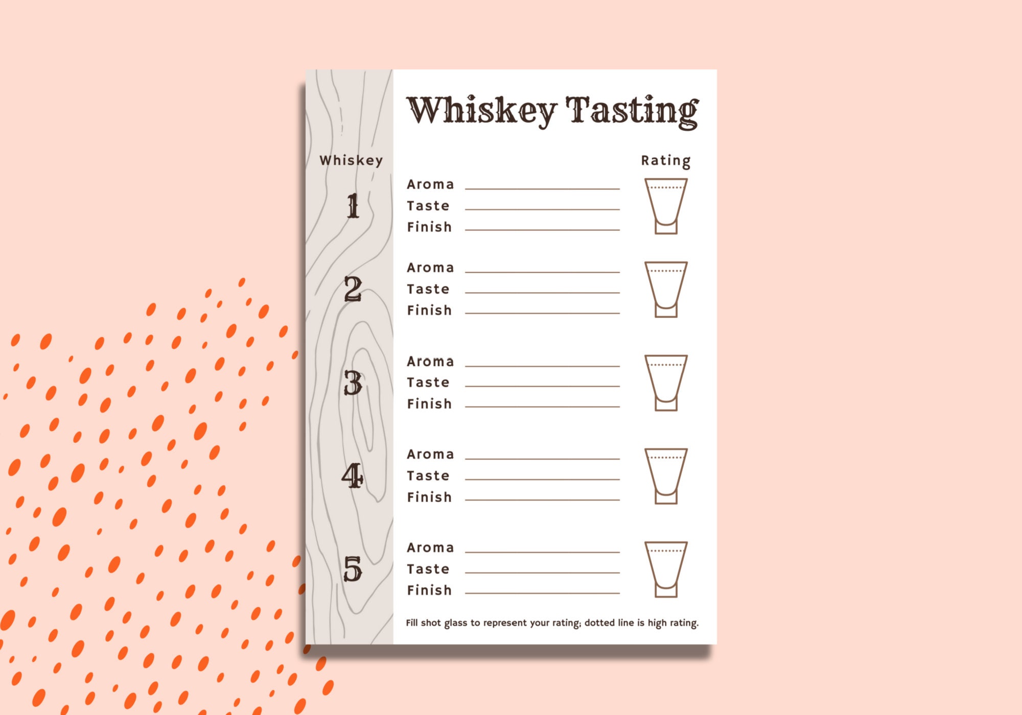 whiskey-tasting-score-card-five-whiskeys-printable-score-card-etsy for Free Printable Whiskey Tasting Sheet Template Whiskey Tasting Score Card | Five Whiskeys | Printable Score Card - Etsy for Free Printable Whiskey Tasting Sheet Template