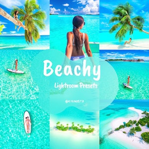 10 Beach Mobile Lightroom Presets Turquoise | Colorful Presets Desktop | Instagram Presets | Blue Influencer iPhone Presets|Summer Filters