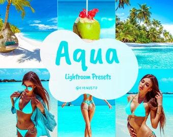 16 Aqua Preset Lightroom Mobile Preset |Photo Preset for iPhone|Lightroom Preset Tropical |Instagram Presets|Lightroom Filter |iPhone Filter