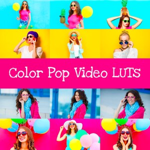 10 Color Pop Video LUTs Premiere Pro | Video LUTs Final Cut Pro |Affinity LUTs | Colorful FILM Luts | Cinematic Video LUTs