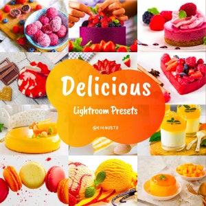 10 FOOD Presets Lightroom Mobile |Colorful Dessert Presets Desktop|Color Pop Instagram Filter| Food Blogger Instagram Preset| Filter iPhone