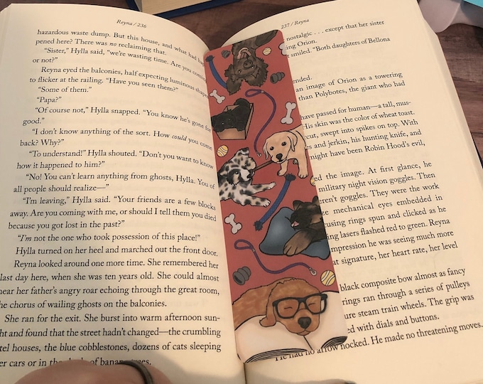 Dog Themed Bookmark, Pet Theme, Bookmark for Dog Lovers and Book Lovers, Puppy Bookmark