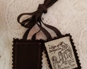 Lot of 97 100% brown wool scapulars