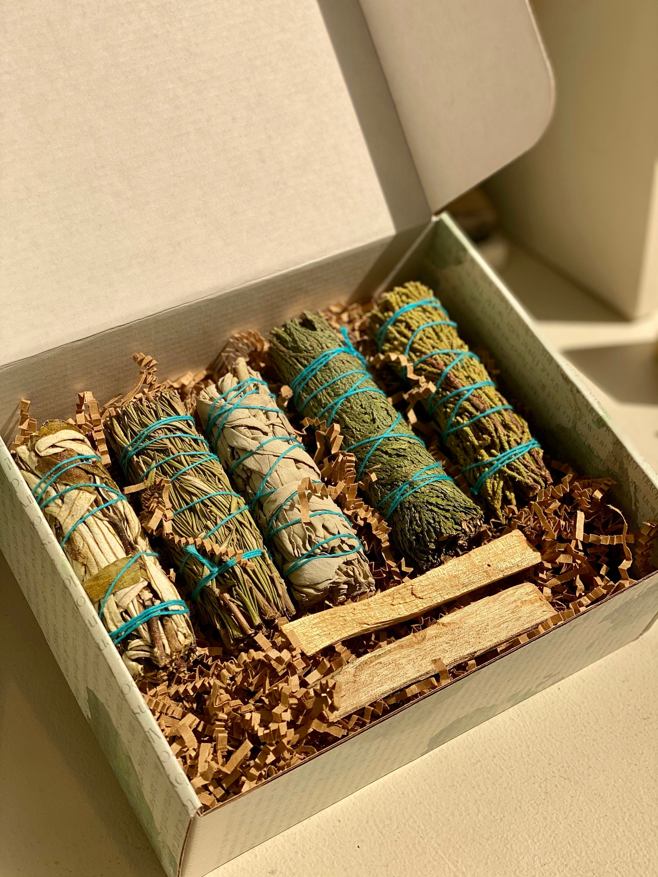 SAGE GIFT SET 6 Bundles Smudge Kit Free Shipping White Sage, Cedar