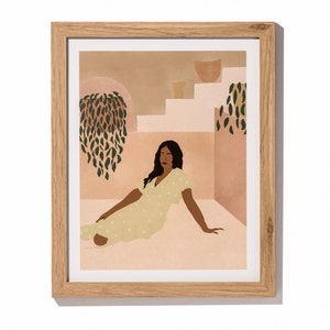 Feminine Art Print: Spanish Architecture Illustration