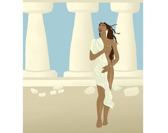 Mujer IMPRIMIBLE Arte Diosa Impresión Ilustración Minimalista Decoración del Hogar