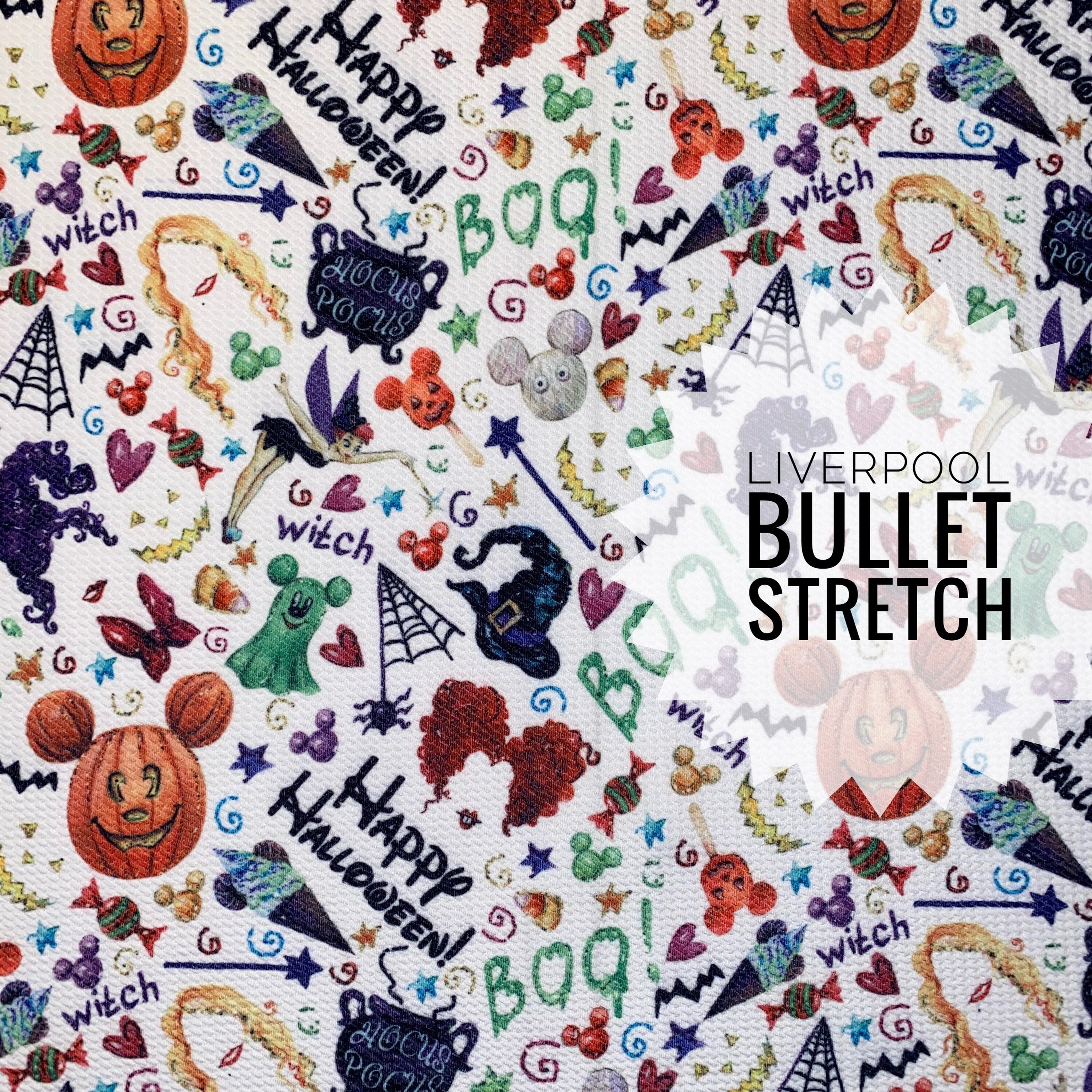 IN STOCK | Liverpool BULLET Stretch Knit | Halloween Hocus Pocus Fabr…