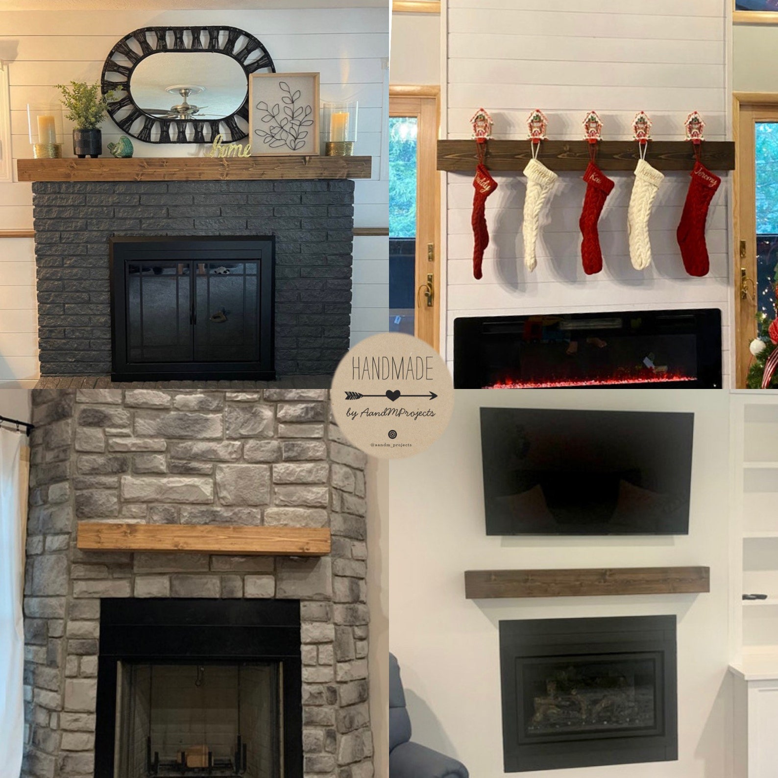 Any Size Fireplace Mantel Floating Mantel Custom Fireplace Etsy