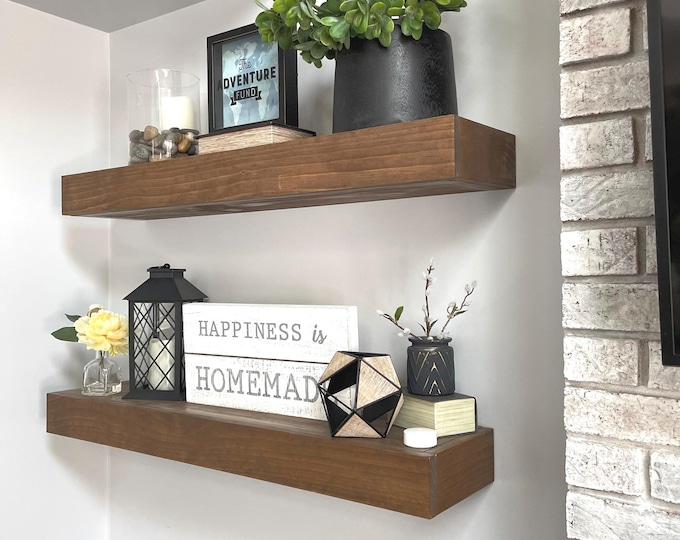 Floating Shelf | Wooden Shelf | Farmhouse Decor | Floating Shelves | Rustic Floating Shelf | Ledge Shelf | Minimalist Shelf | Modern Shelves