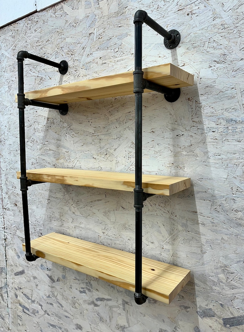 Industrial Wall Mounted Floating Shelving - Thumbnail 5