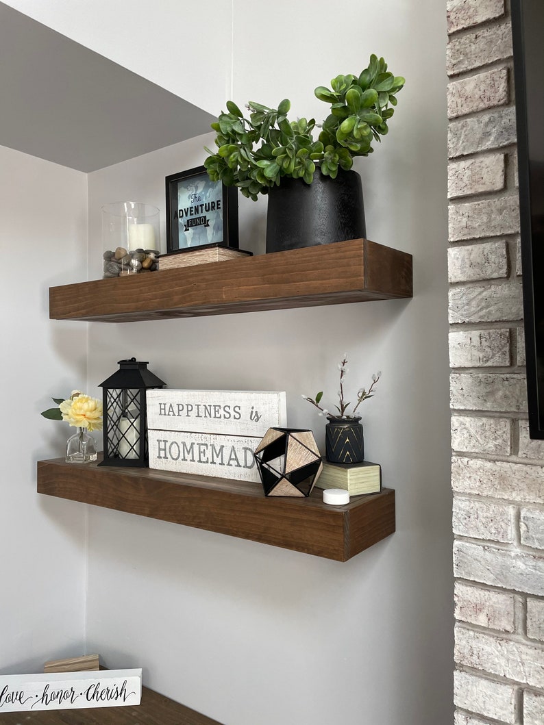 Floating Shelf Rustic Floating Shelf Wooden Floating Shelf Etsy