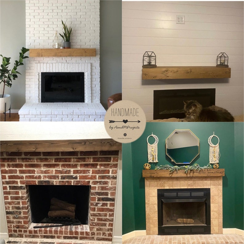 Any Size Fireplace Mantel Floating Mantel Custom Fireplace Etsy