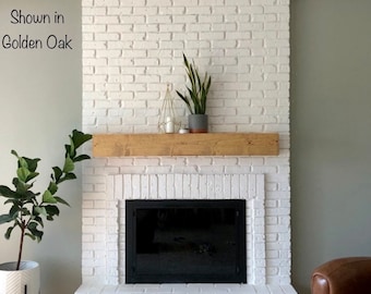 Any Size Fireplace Mantel, Floating Mantel, Custom Fireplace Mantel, TV Shelf, Floating Shelving, Wood Mantel