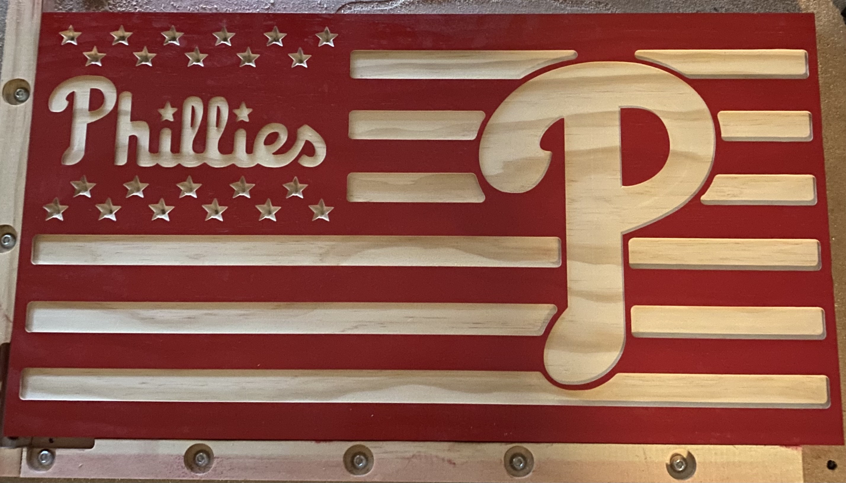 Custom Made Wooden Baseball Flags Etsy