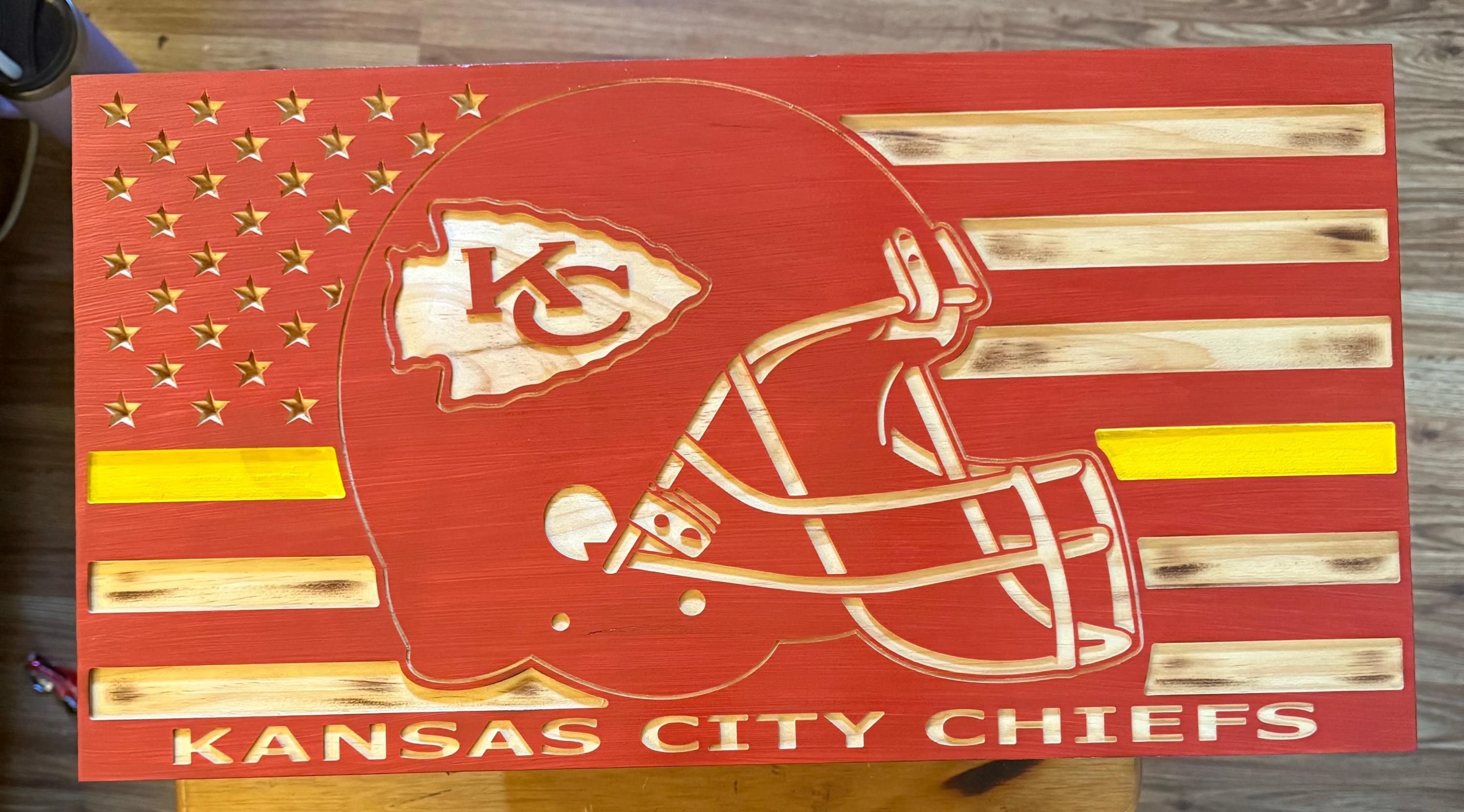 Kansas City Chiefs Wooden Sign - Etsy