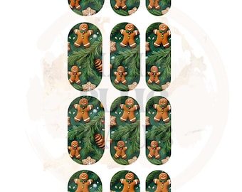Gingerbread Nail Decals