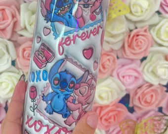 Valentines Stitch Angel Tumbler