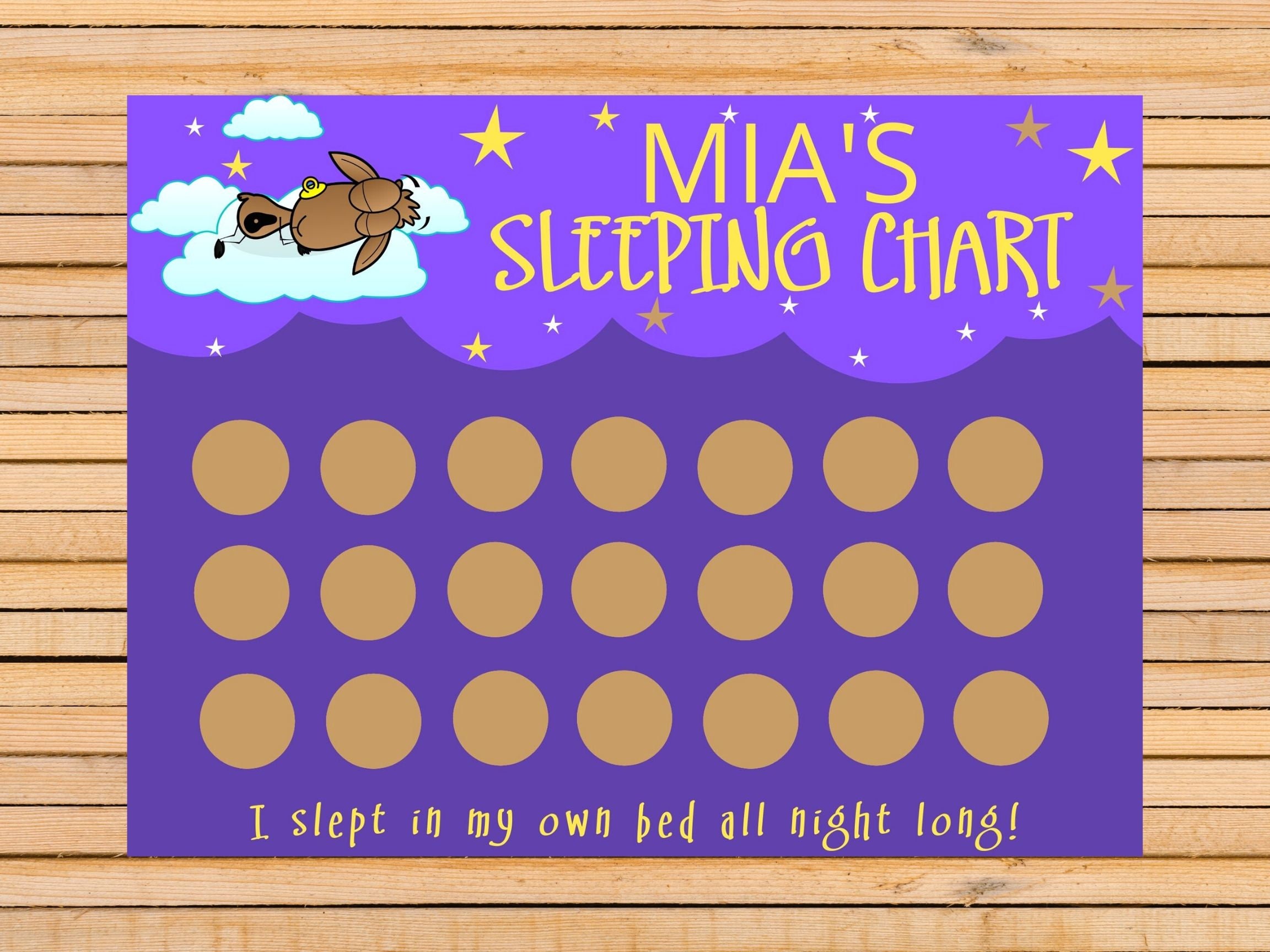 Toddler Sleep Chart Kids Sleep Chart Toddler Routine Sleep | Etsy