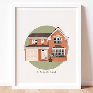 Custom House Portrait Illustration (digital portrait)