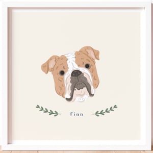Ilustración personalizada de un lindo retrato de mascota (retrato digital)