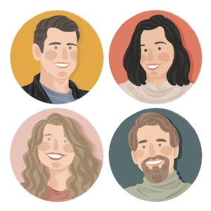 Ilustración de icono de avatar personalizado lindo (retrato digital)