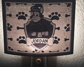 3D printed nightlight personalized with child’s name and favorite character, Custom Lithophane night light. Personalized lithophane, gifts