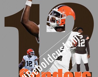 Shedeur Sanders png|Sanders fotboll png|DTF-klar|Sublimeringsklar|Browns fotboll