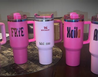 Personalized Rainbow Tumbler|40 ounce rainbow tumbler with handle