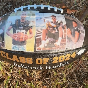 Custom Football for Graduation, Senior gift, Personalized football with pictures,Senior night