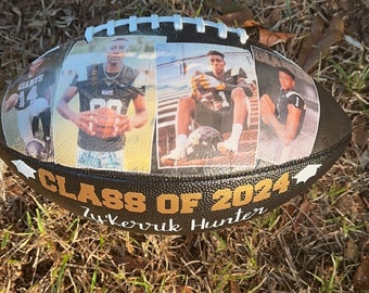 Custom Football for Graduation, Senior gift, Personalized football with pictures,Senior night