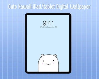 Papel de Parede Digital para iPad/Tablet do Urso Marshmellow Fofo