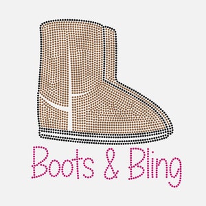 Rhinestone Template File (SS10) - Digital Download Only - Boots & Bling (Winter Boot Version)