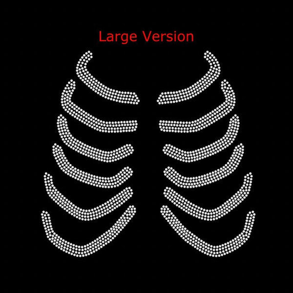 2 Rhinestone Templates (Digital Files Only) - Rib Cage (Regular Size and Large Size)