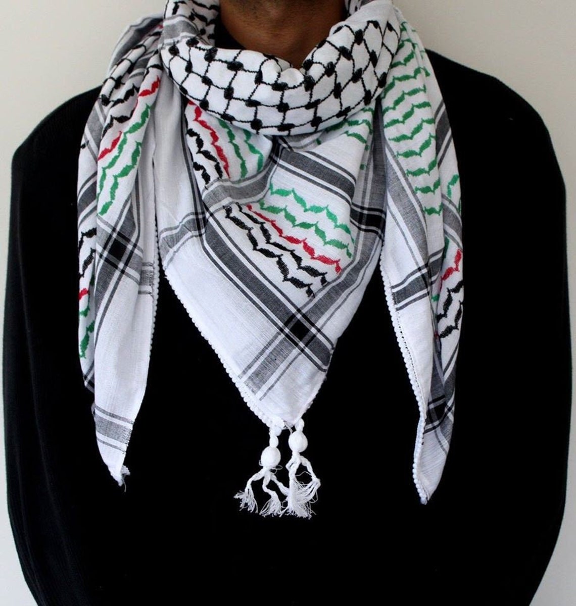 ORIGINAL Palestine Arab scarf cotton Keffiyeh Arafat Hatta | Etsy