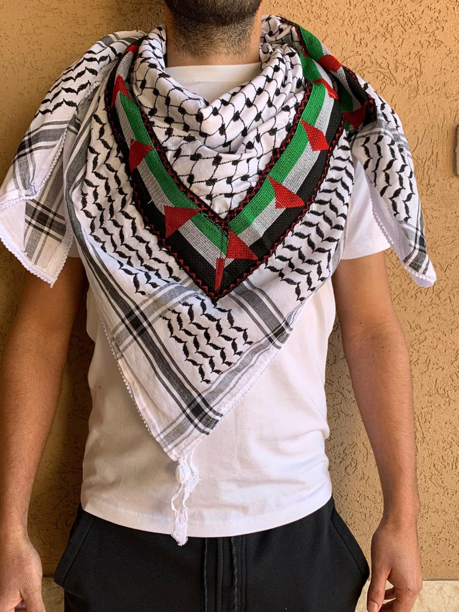 1 ORIGINAL Palestine Arab scarf cotton Keffiyeh Arafat Hatta Etsy