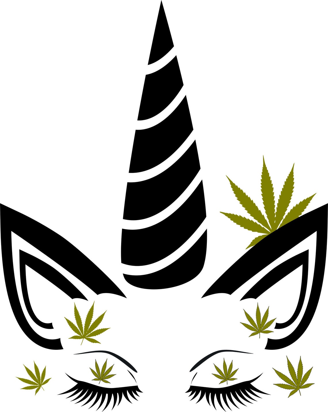 Download Weed Unicorn Face SVG. 420 Unicorn. 420 Weed Marijuana ...