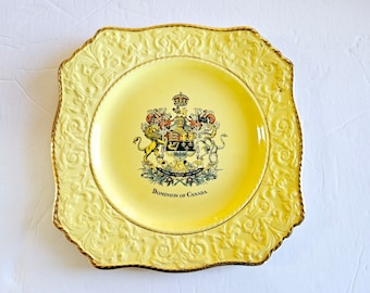 1940's Royal Winton Grimwades England Dominion of Canada Plate 9" Square